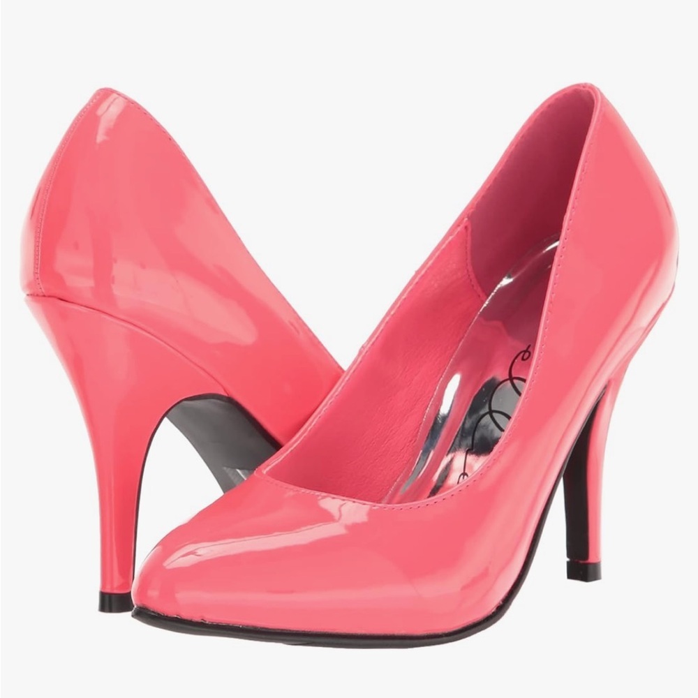 NIB Ellie 80s Neon Pink Pumps 4” sz 7 411-RAD
